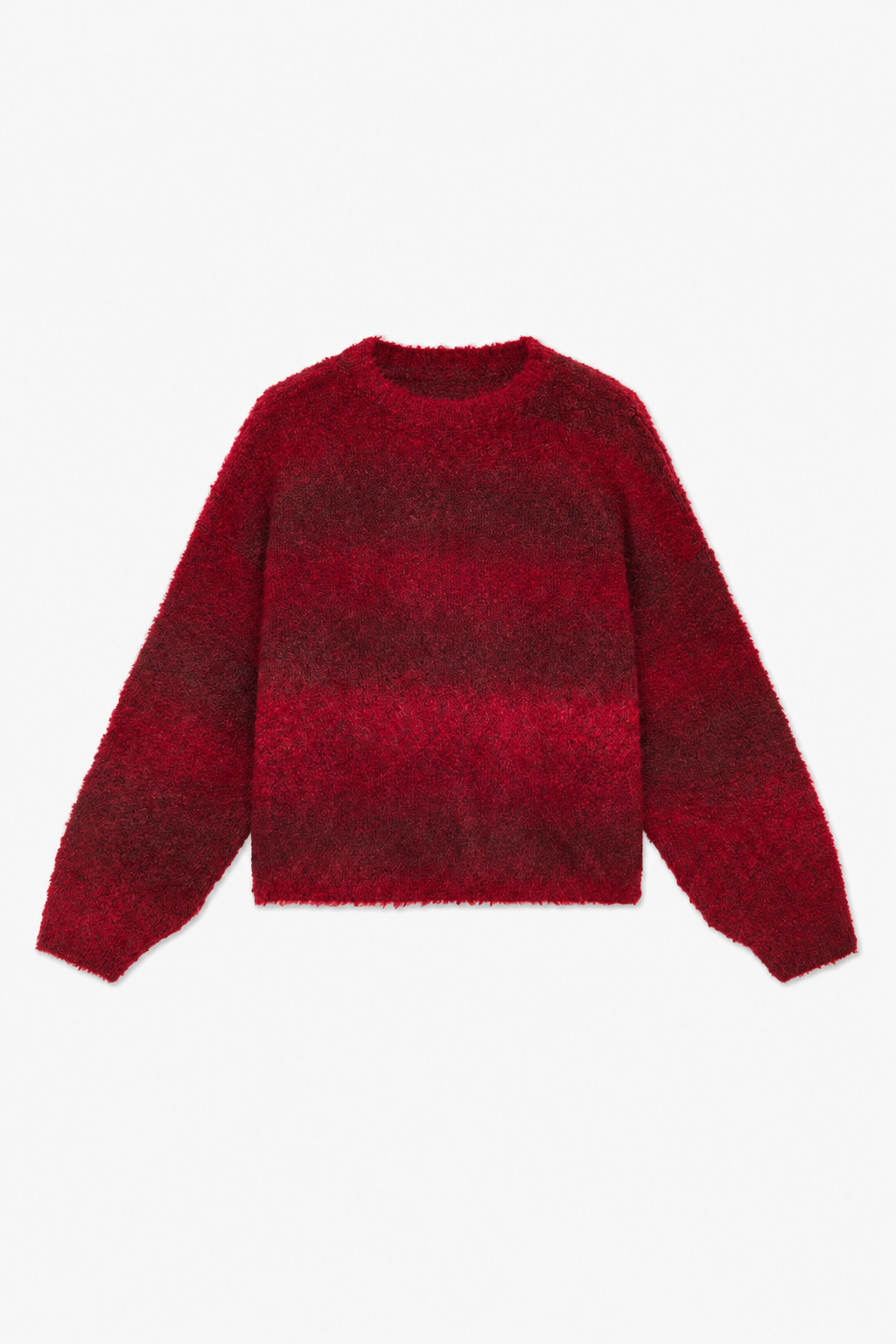 Red Gradient Knit Sweater
