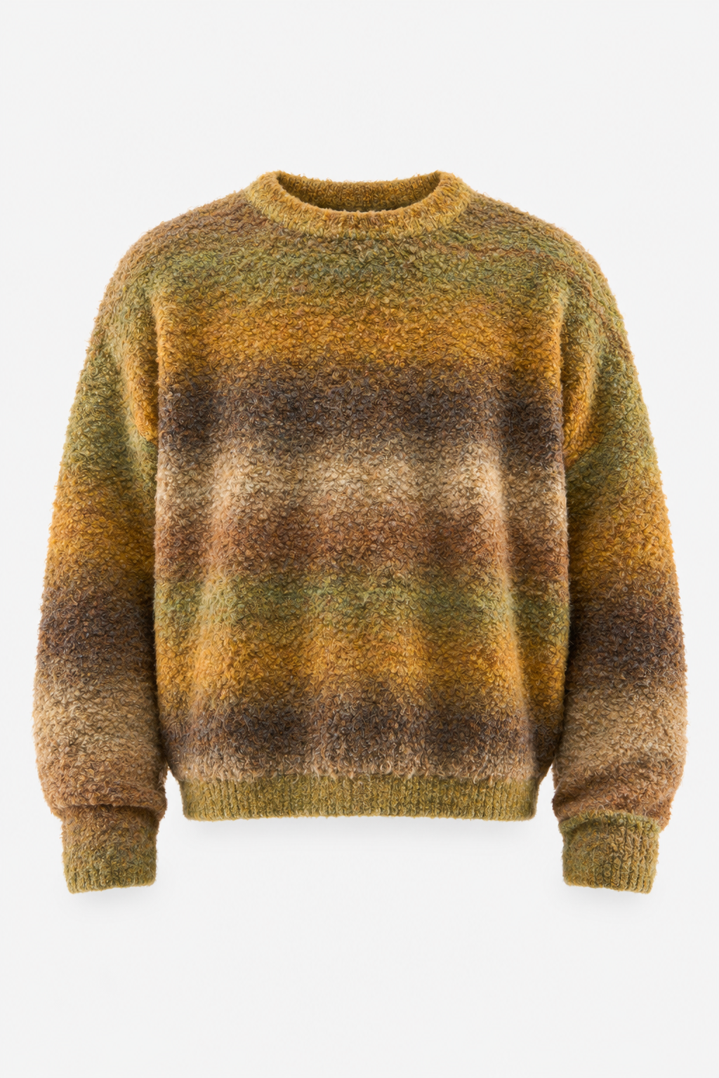 Olive and Ochre Gradient Knit Sweater