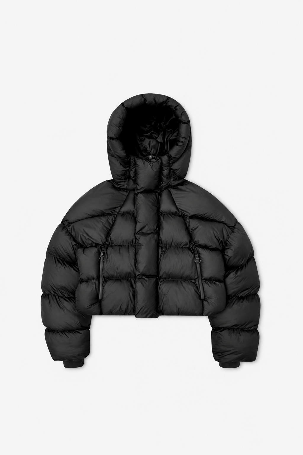 Black Hooded Puffer Jacket