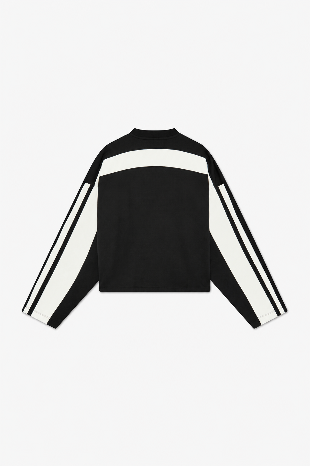 Black and Ecru Stripe Sweatshirt