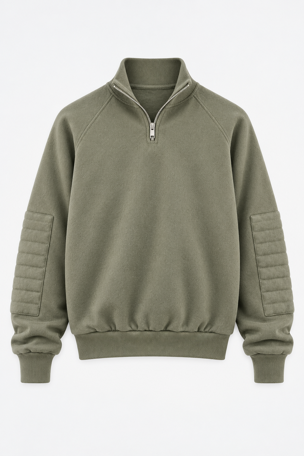 Olive Quarter-Zip Sweatshirt