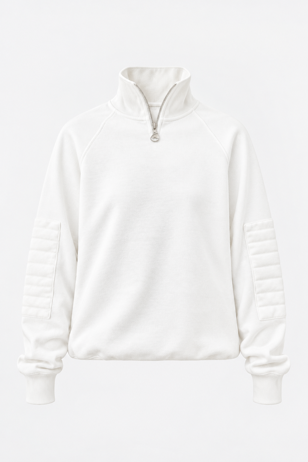 Ecru Quarter-Zip Sweatshirt
