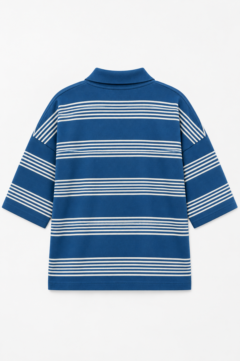 Blue Striped Short-Sleeve Polo