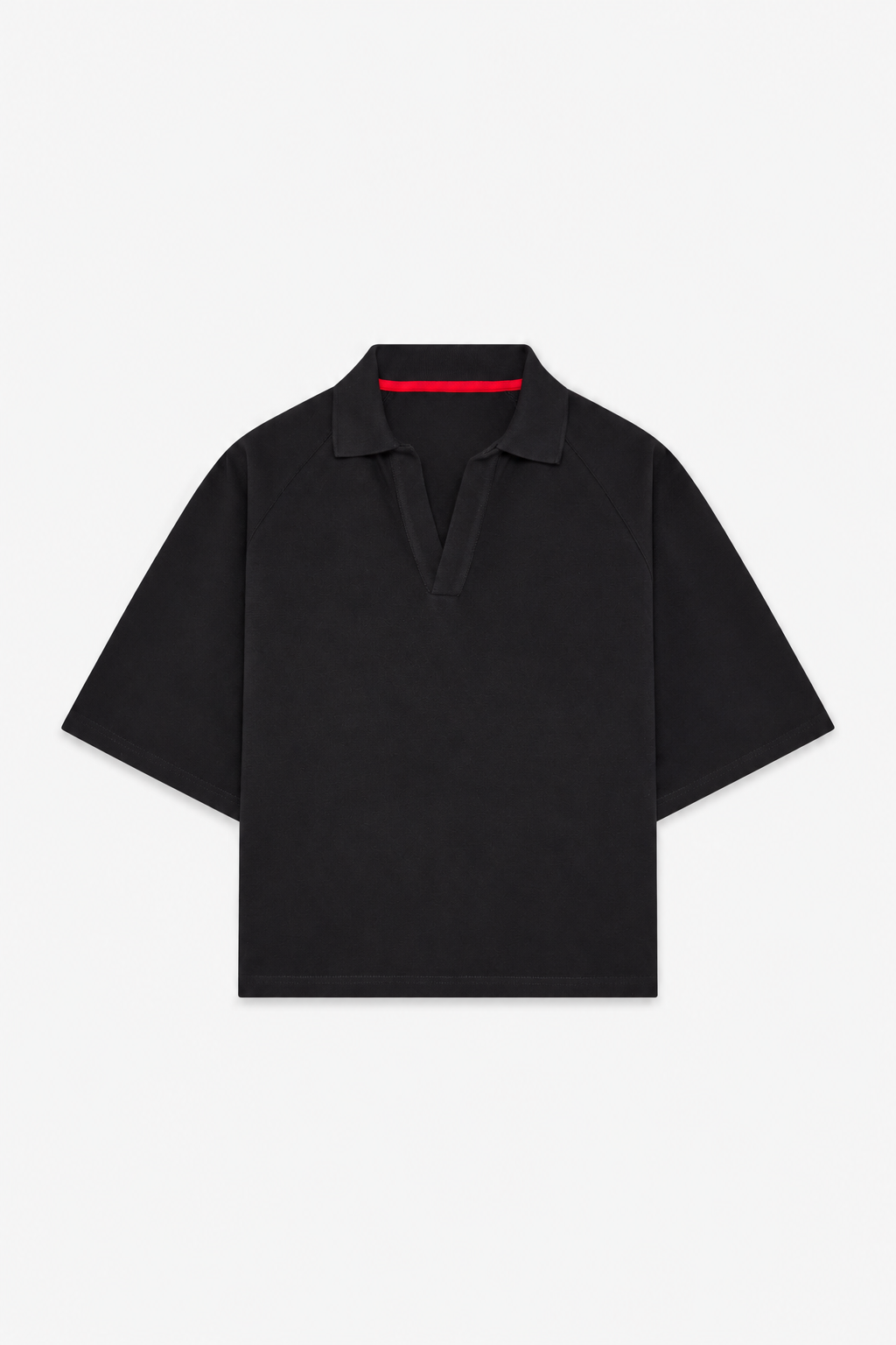 Black Short-Sleeve Polo