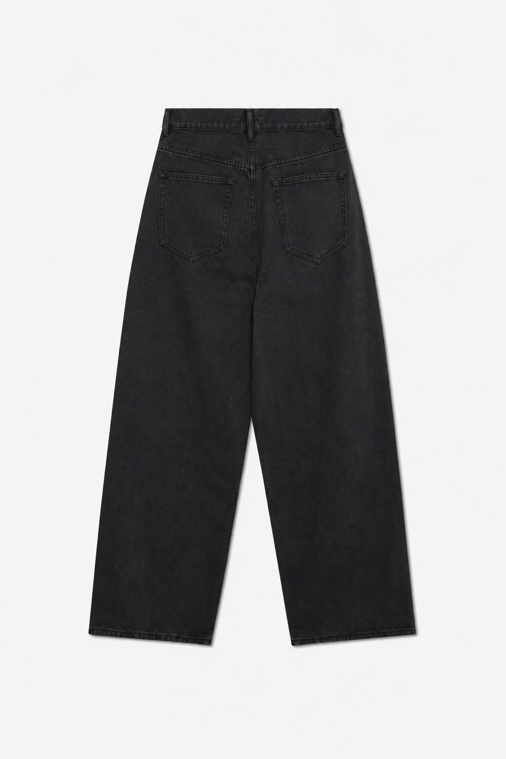Washed Black Wide-Leg Jeans