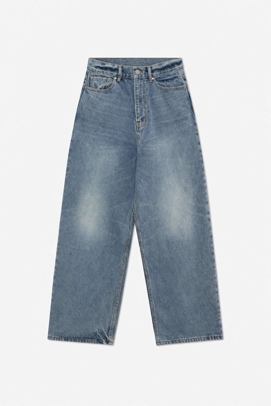 Blue Wide-Leg Jeans