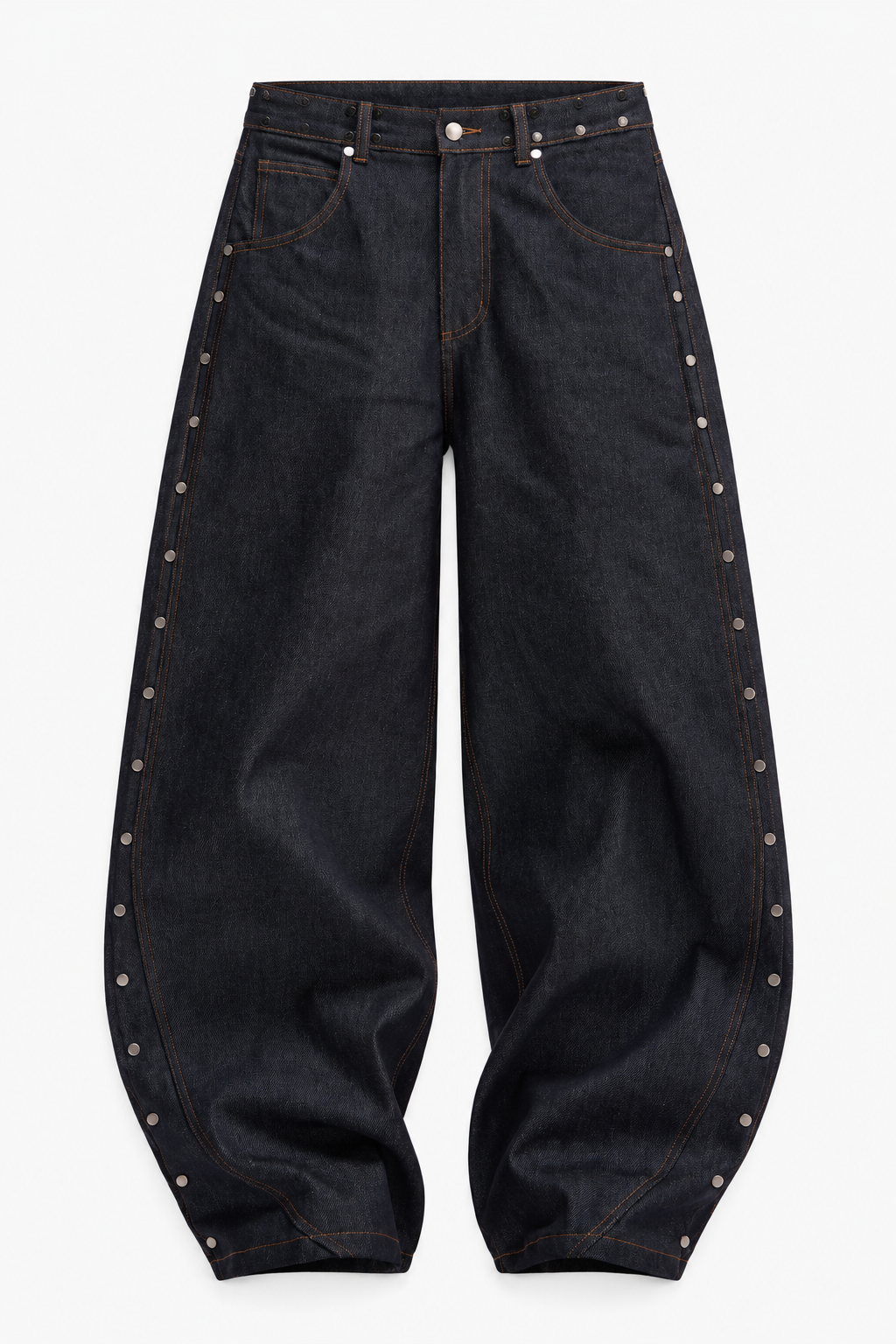 Black Studded Baggy Jeans