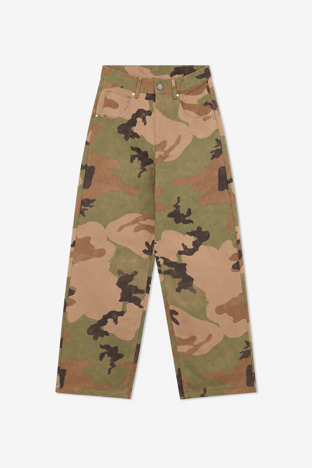 Camo Straight-Leg Jeans