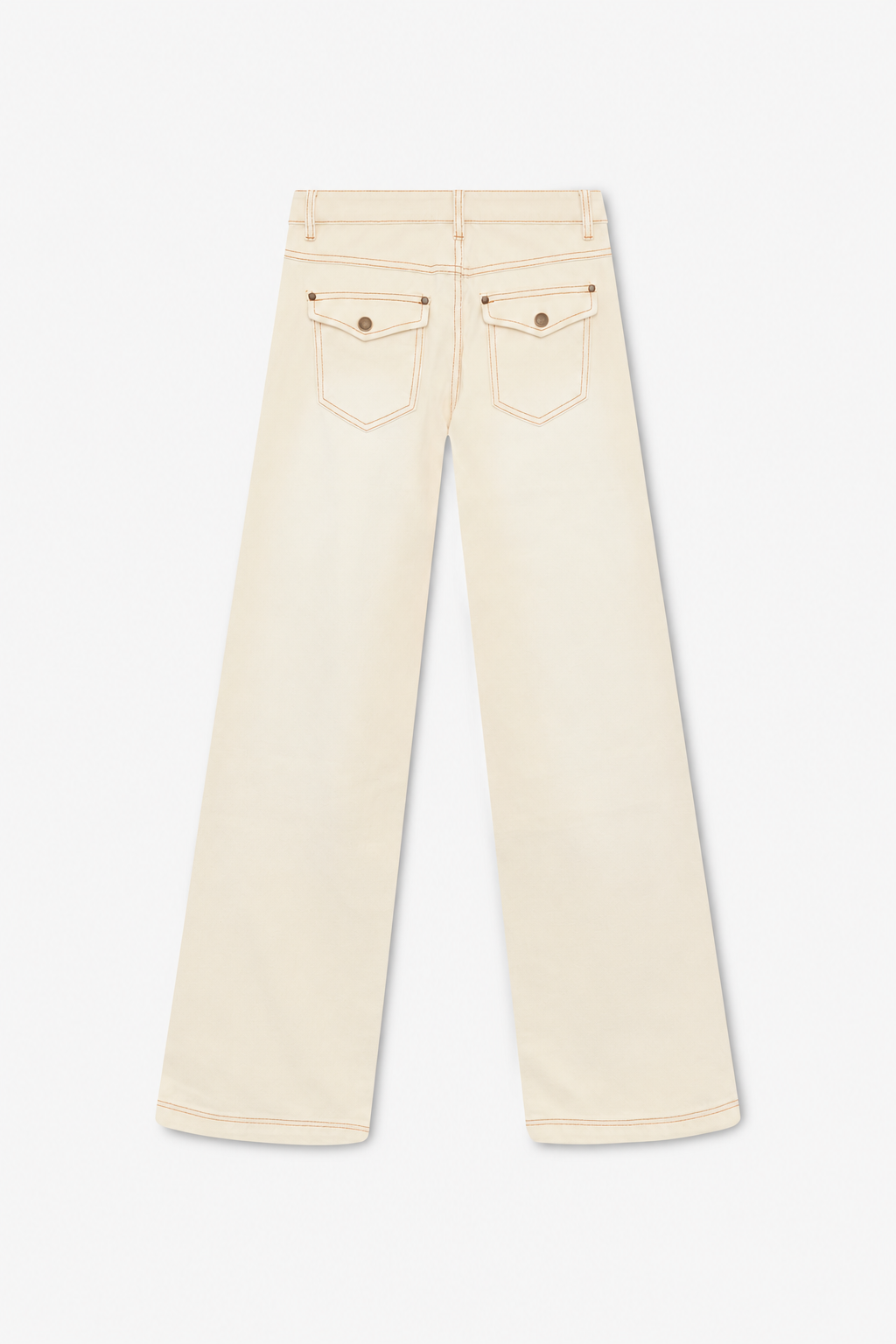 Ecru Flared Jeans