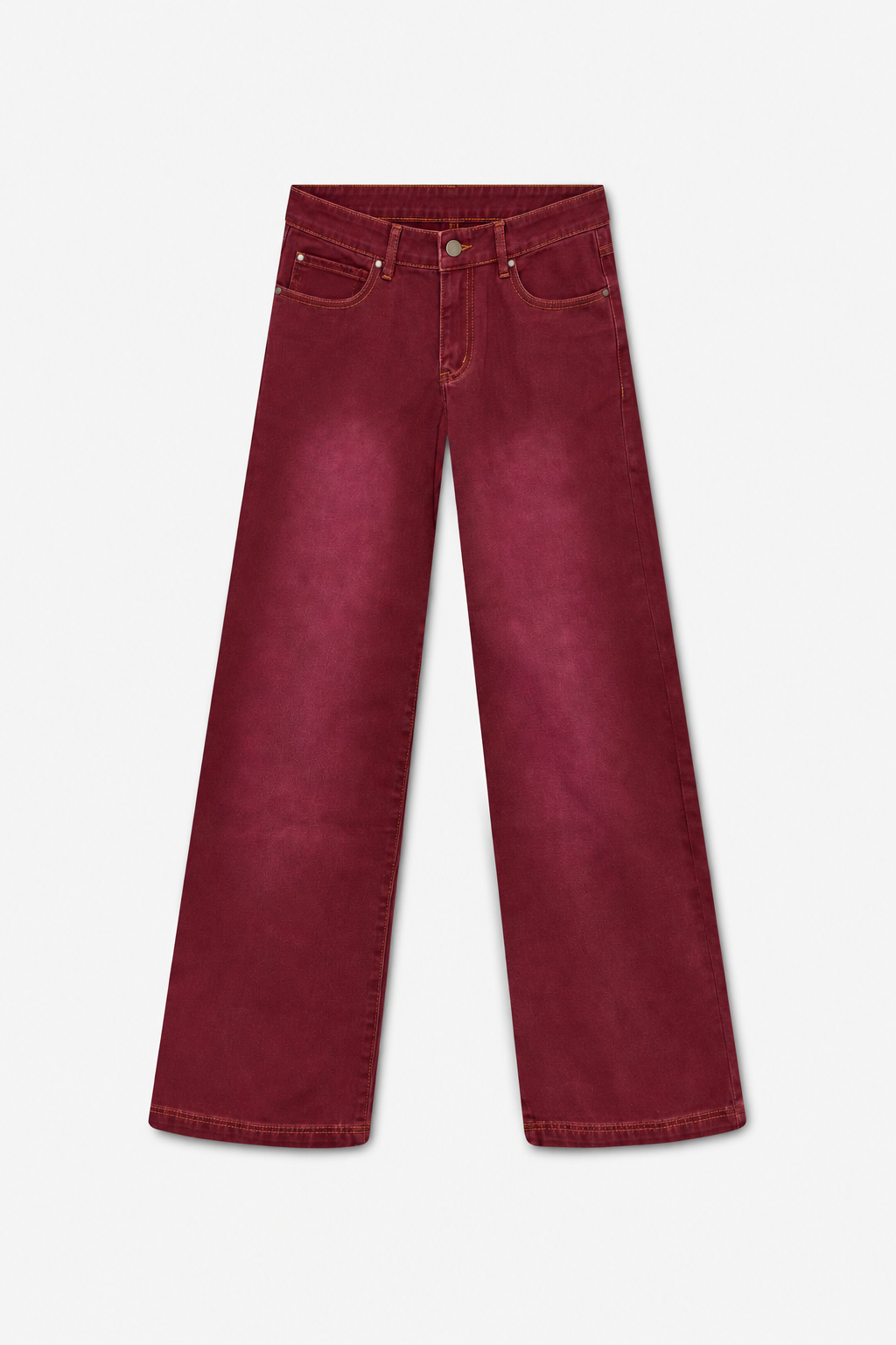 Burgundy Flared Jeans