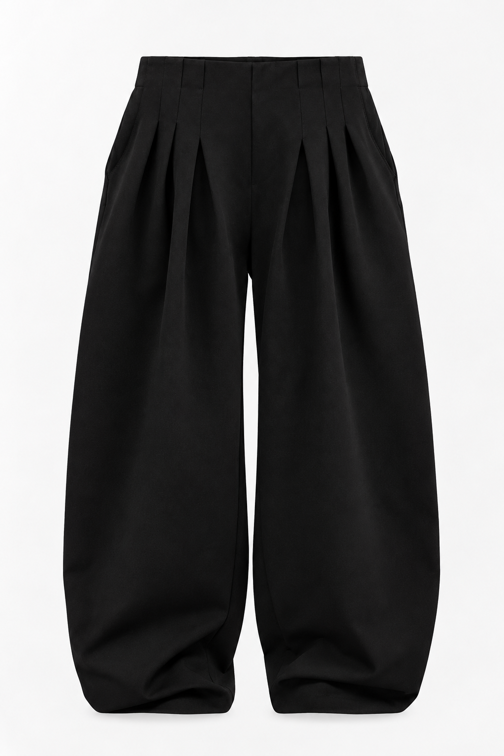 Black Pleated Sweatpants