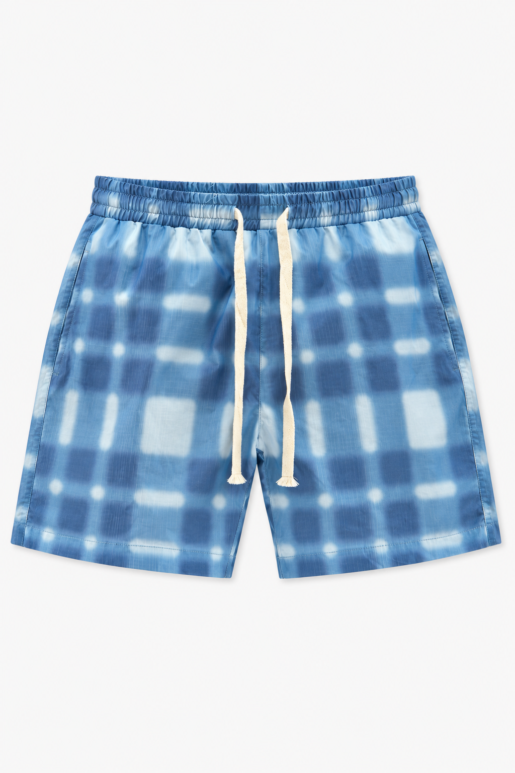 Blue Checked Swim Shorts