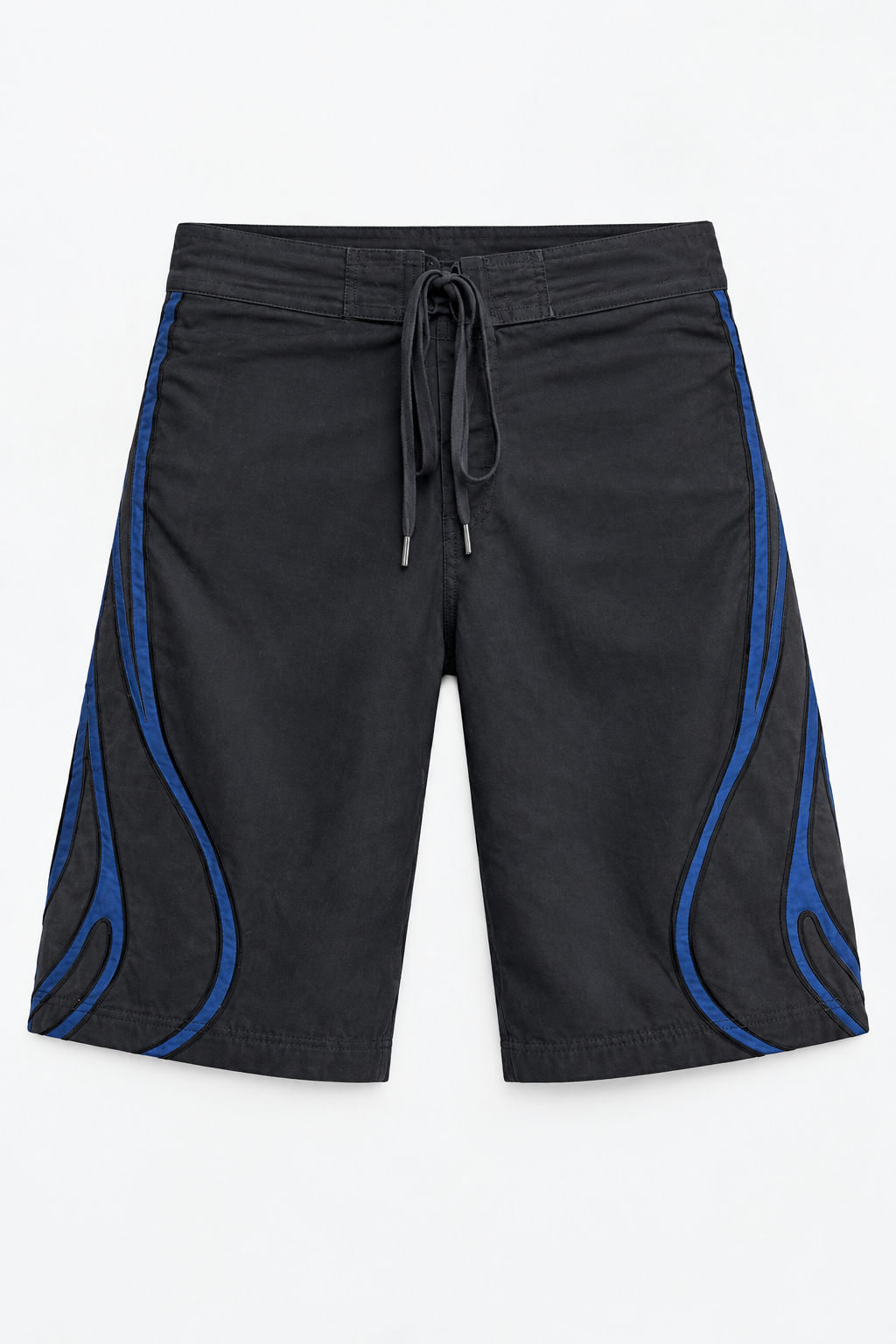Black and Blue Long Swim Shorts
