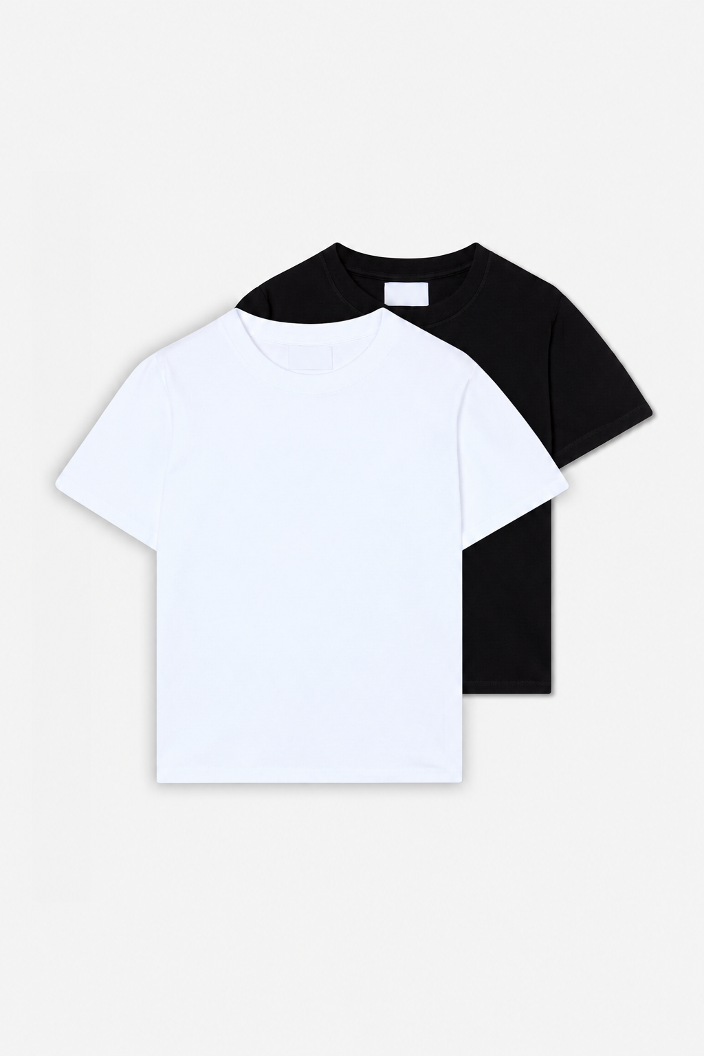 Black and White Fitted T-Shirts 2-Pack