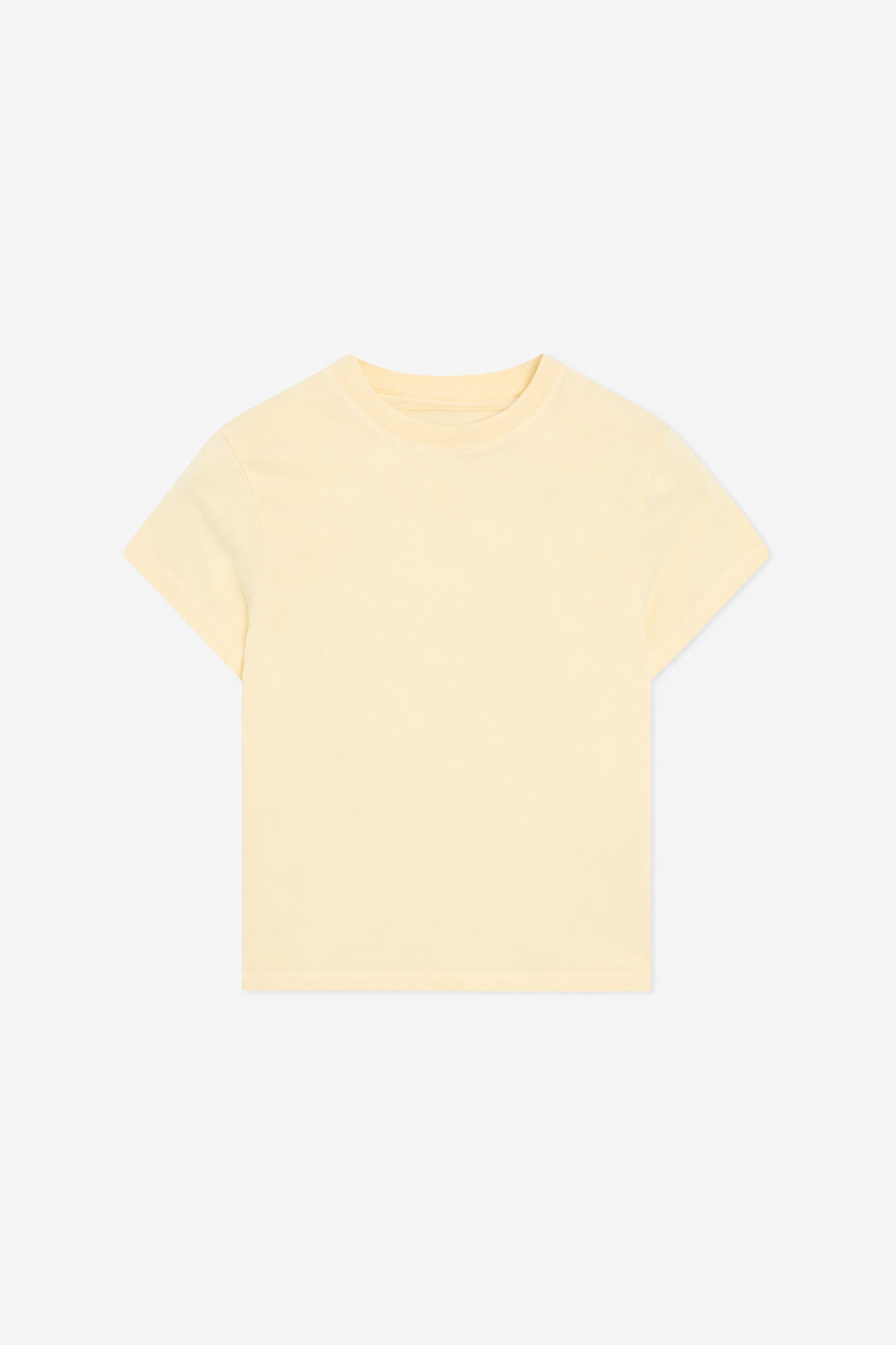 Light Yellow Fitted T-Shirt