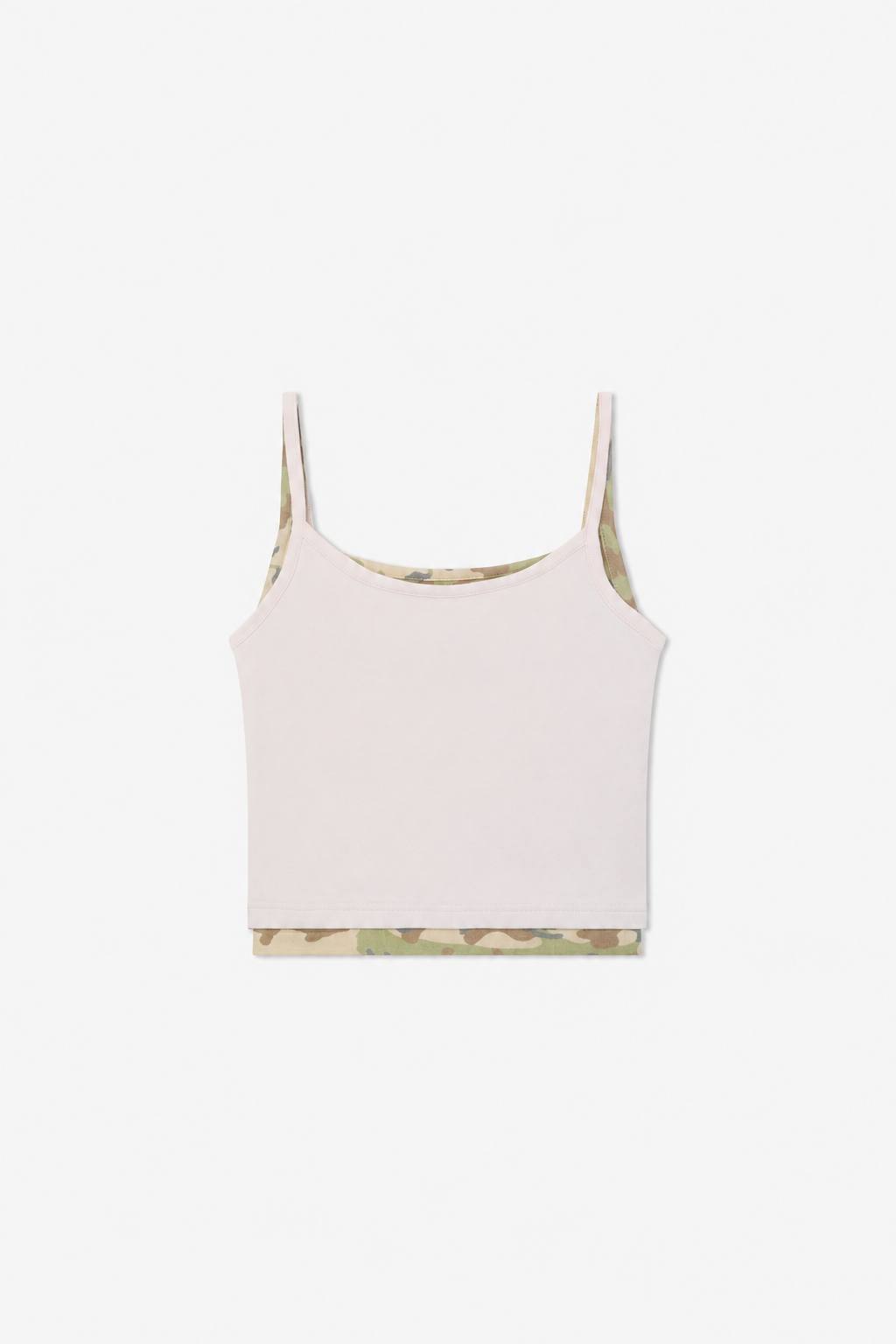 Ecru Contrast-Trim Tank Top