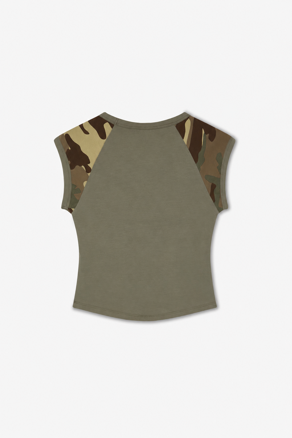 Camo-Panel Sleeveless Top