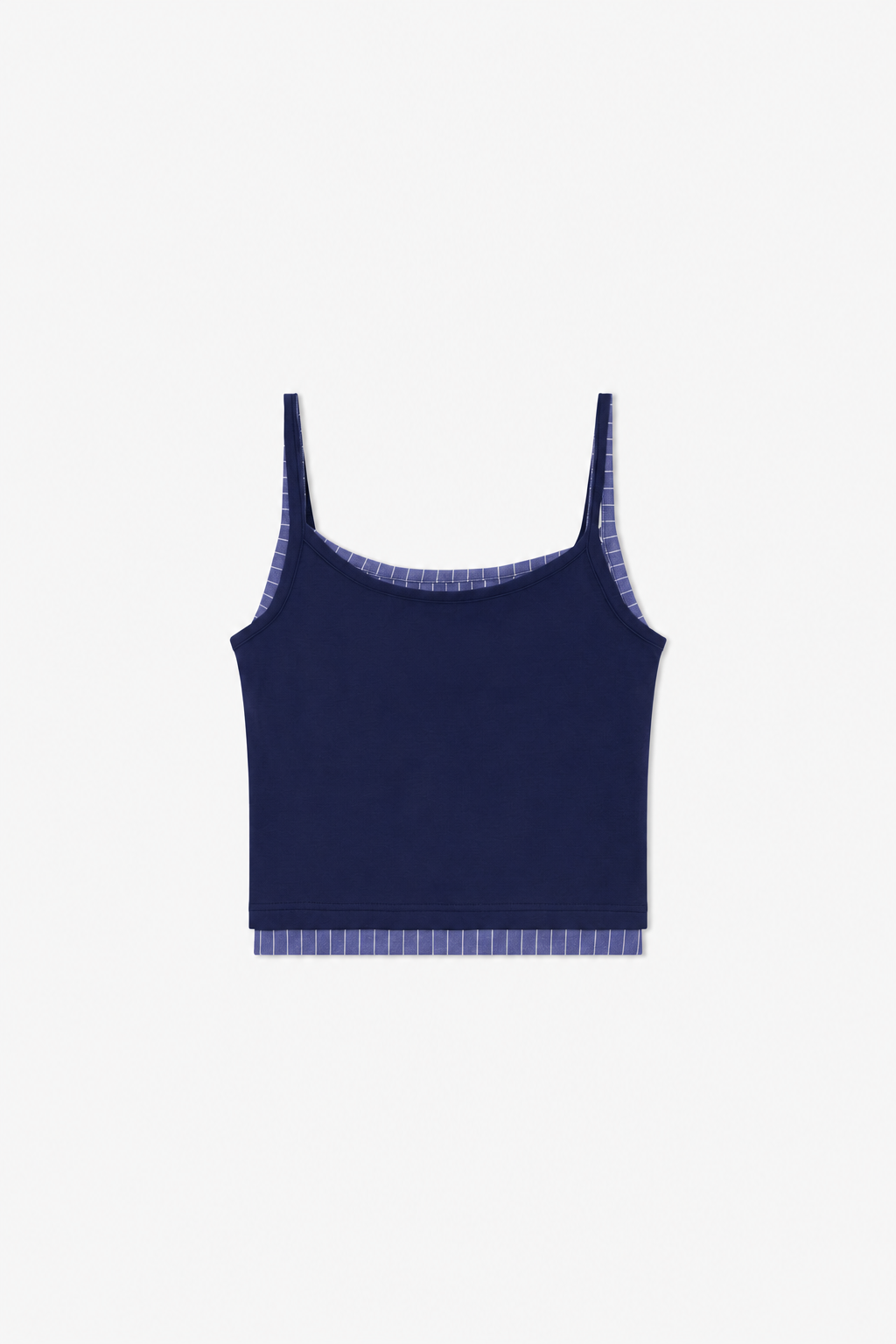 Navy Contrast-Trim Tank Top