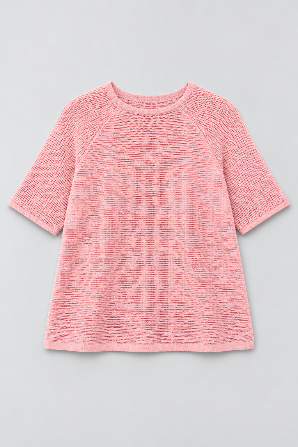 Pink Short-Sleeve Knit Top