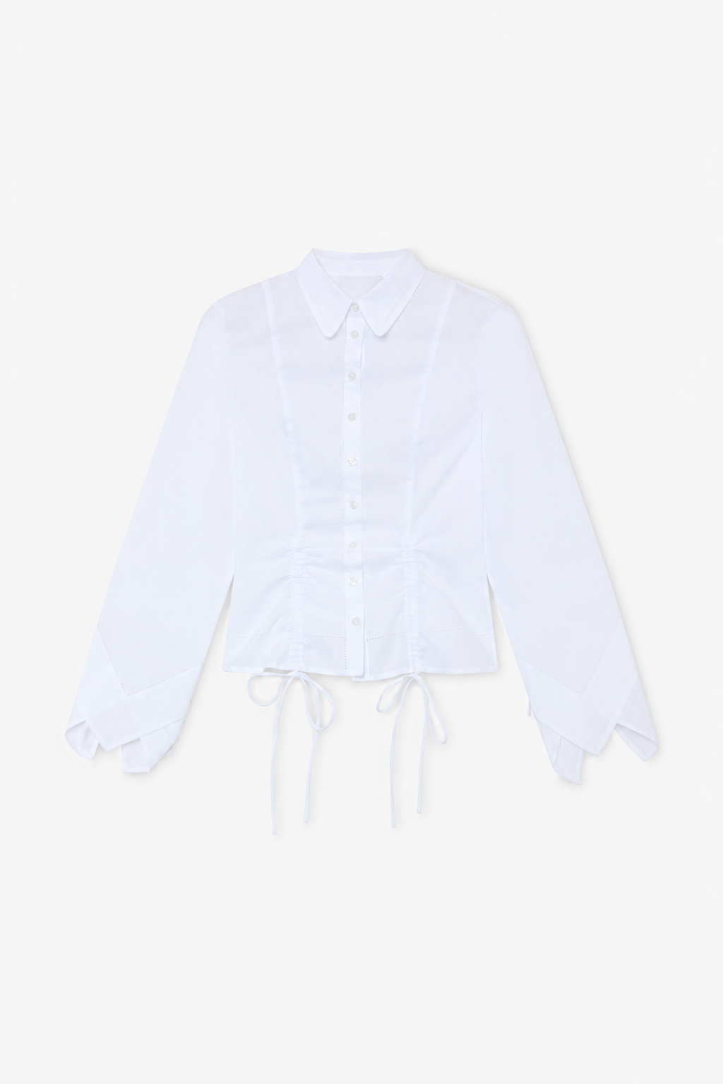 White Tie-Hem Shirt