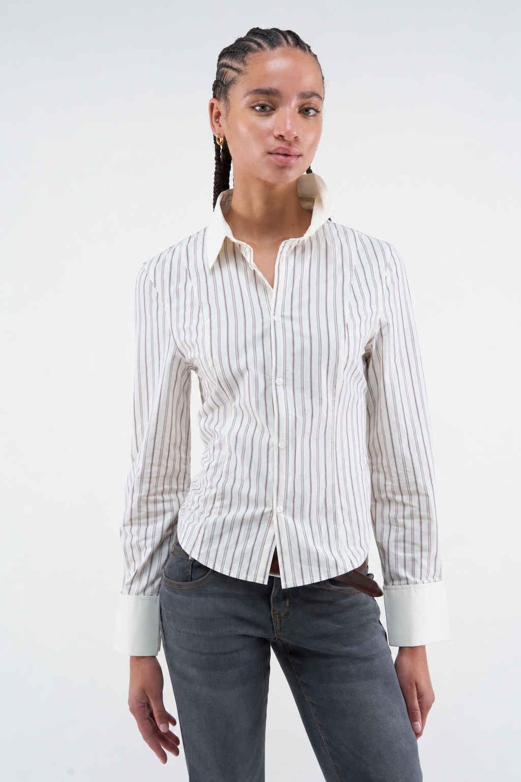 Ecru Striped Shirt