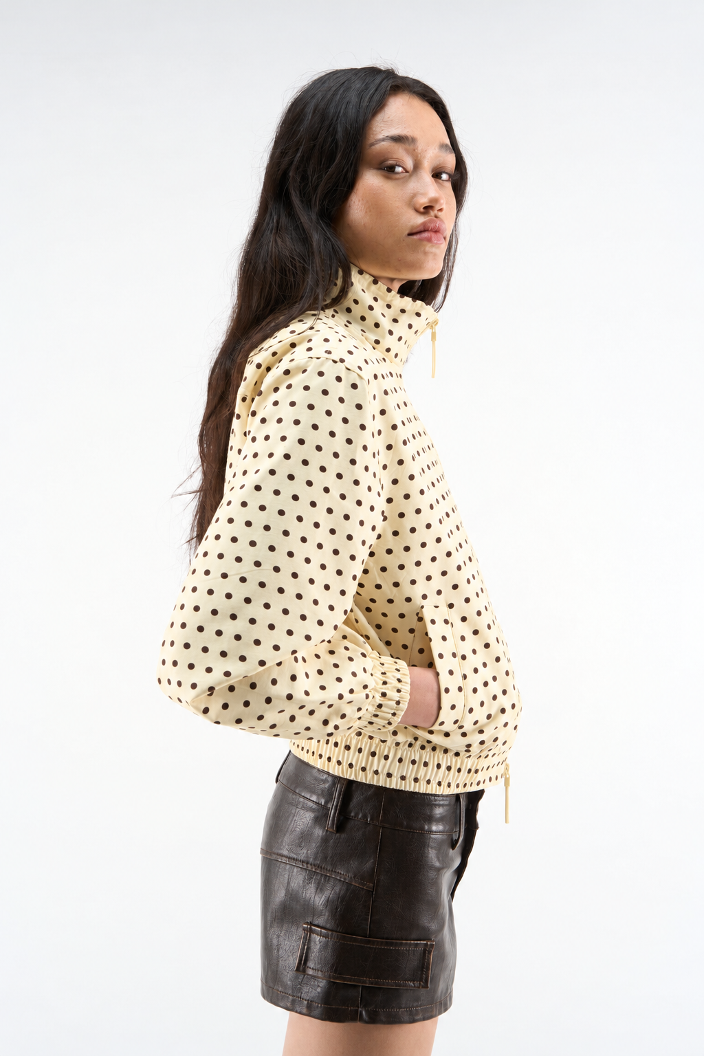 Ecru Polka-Dot Jacket