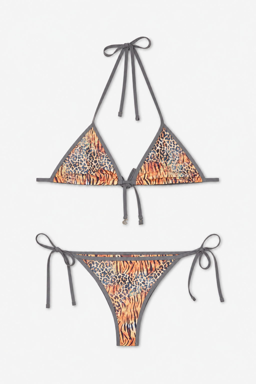 Animal-Print Triangle Bikini