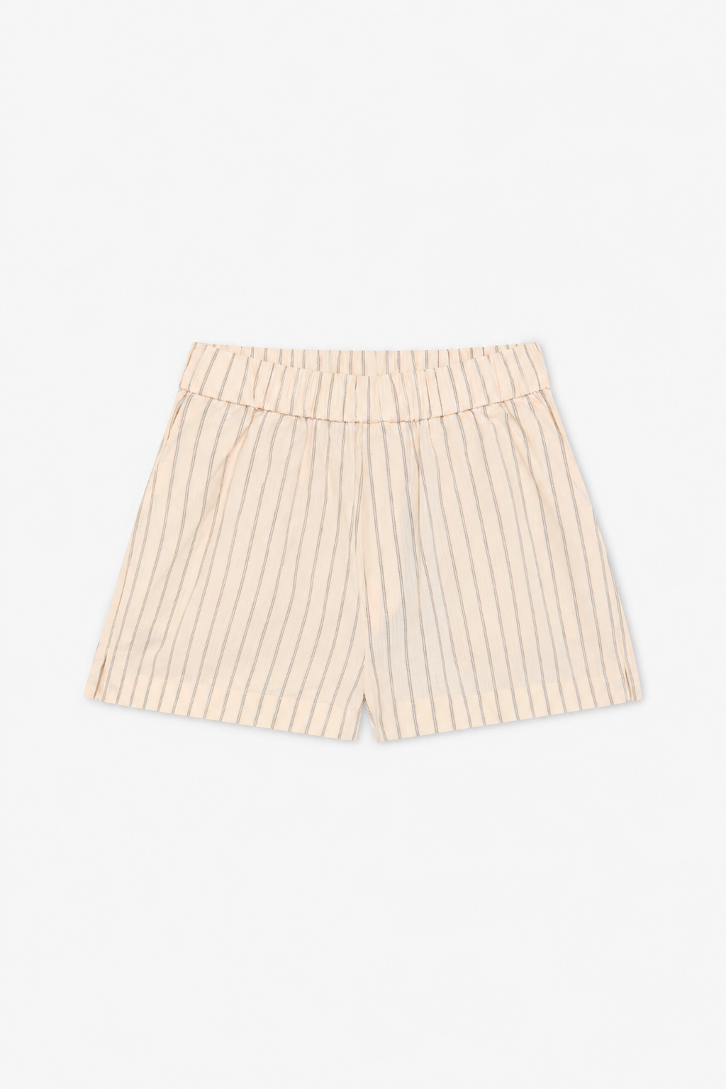 Ecru Pinstripe Shorts