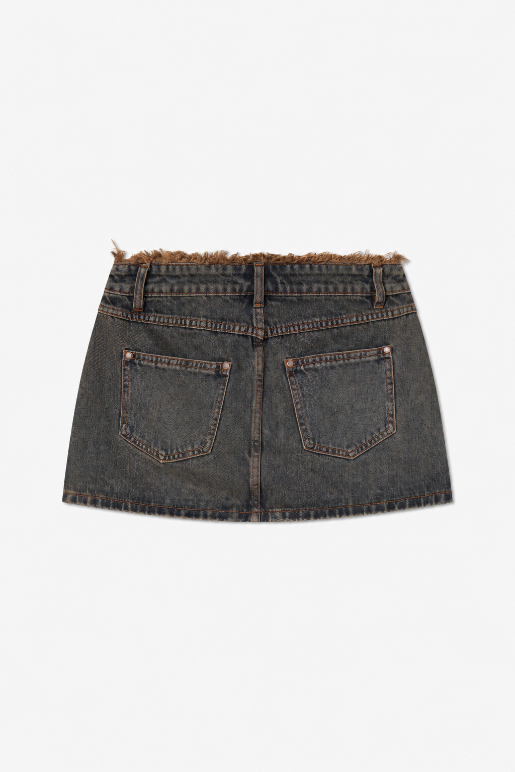 Dark Washed Denim Mini Skirt