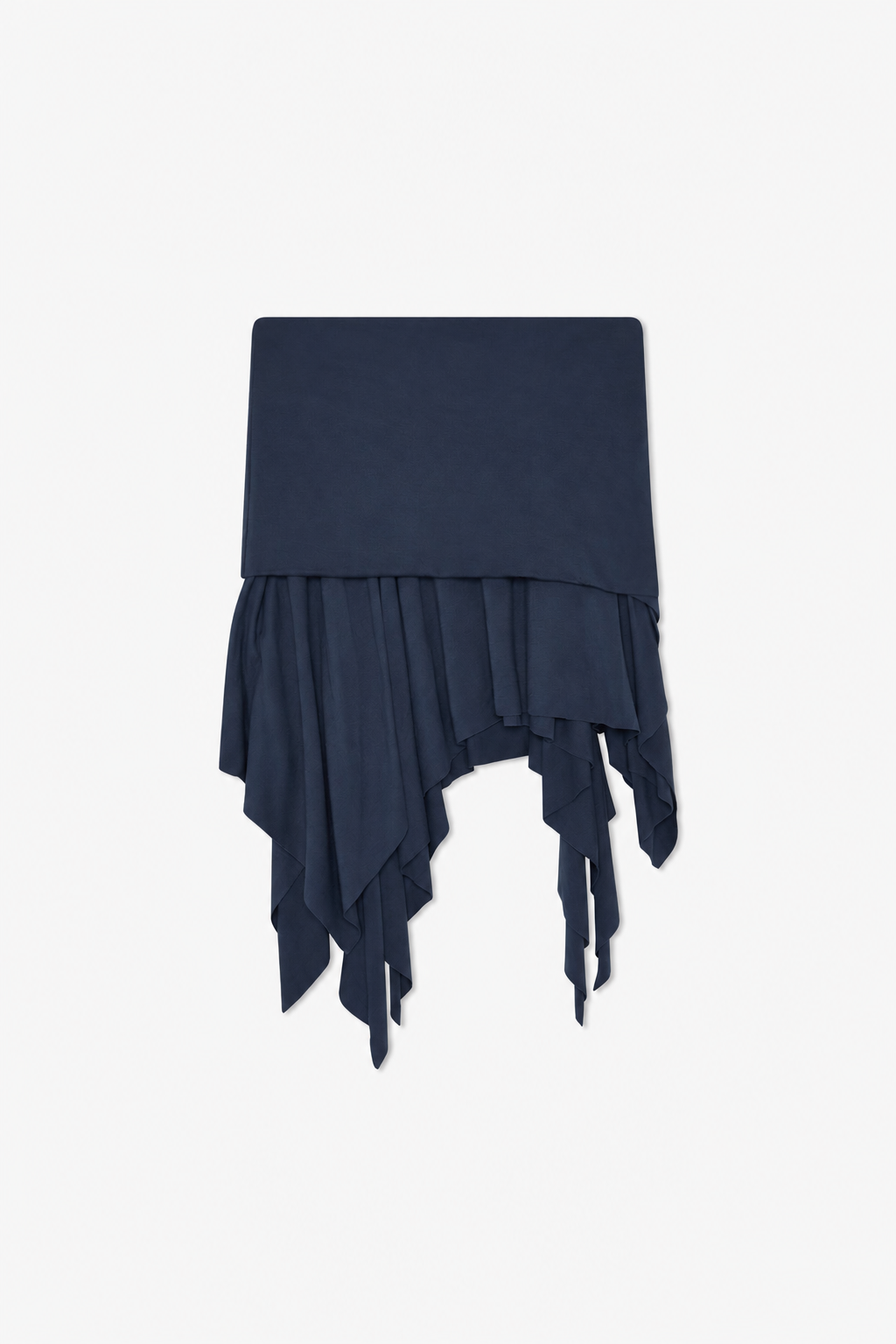 Navy Layered Asymmetric Skirt