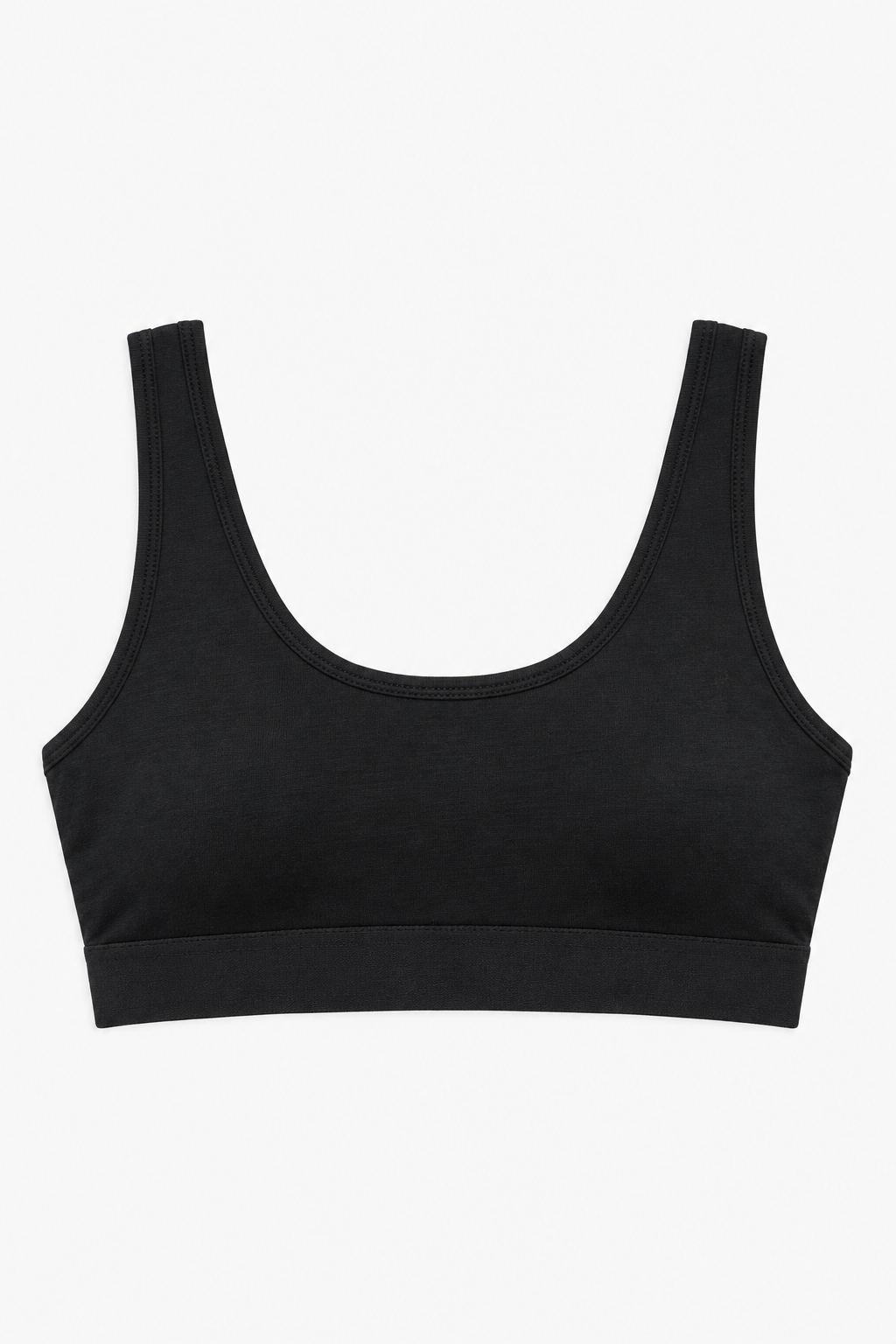 Black Scoop-Neck Underwear Top