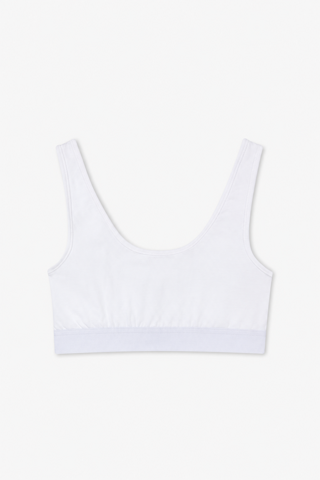 White Scoop-Neck Underwear Top