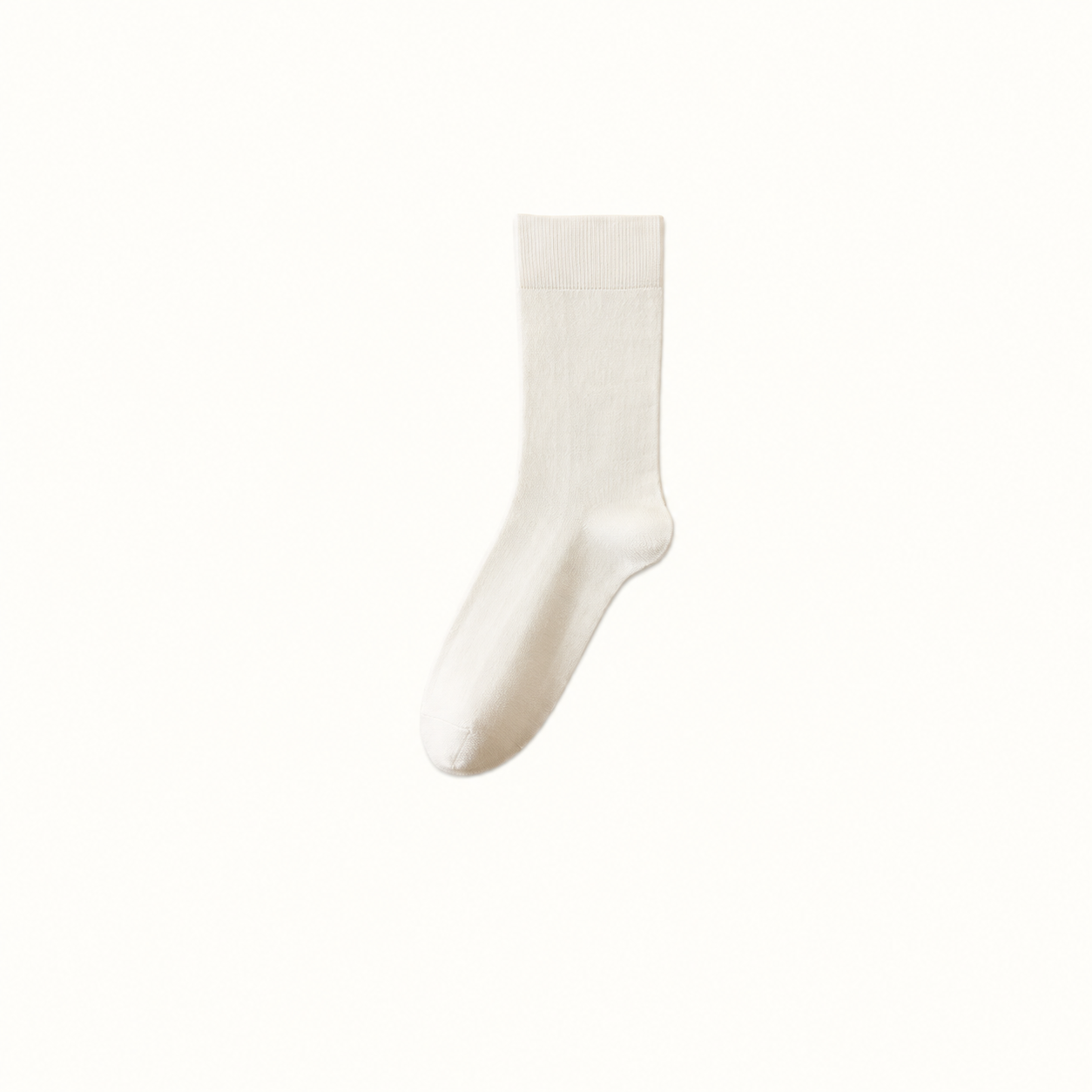 The Cotton Slouch Crew Sock — White