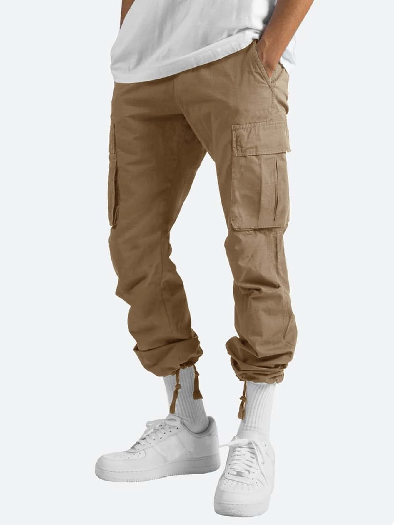 The Drawstring Cargo Pant — Khaki