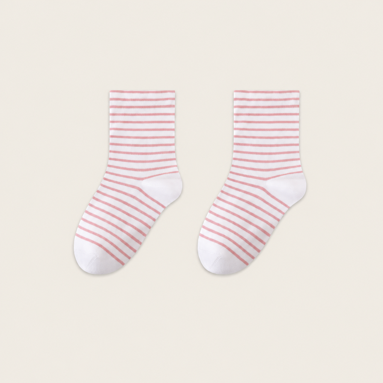 The Cotton Striped Sleep Sock — Pink Stripe