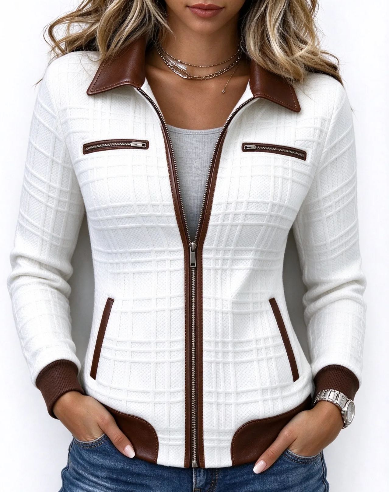 Women's Color-Block Casual Sweatshirt 