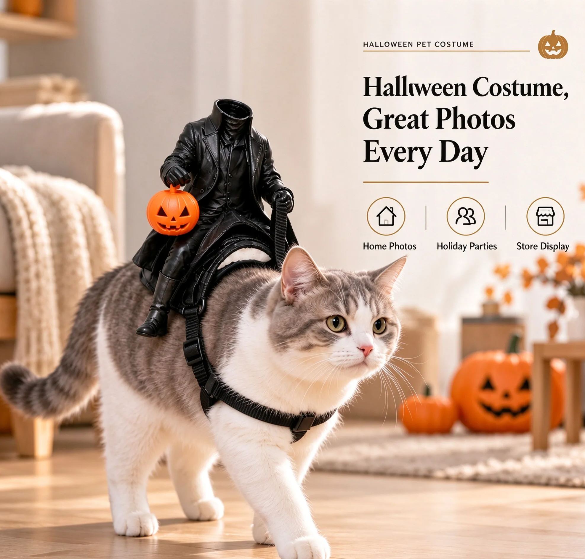 Headless Horseman Cat Costume 