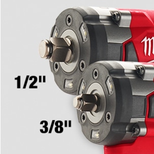 Milwaukee 2855-20 M18 FUEL GEN-3 18V Lithium-Ion Brushless Cordless 1/2 in. Compact Impact Wrench with Friction Ring (Tool-Only) Milwaukee compact impact wrench available in 3/8 inch and 1/2 inch friction ring anvil sizes
