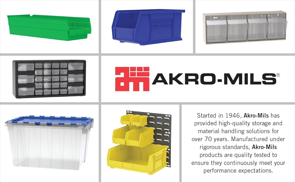 Akro-Mils Akro Mils Akro Mills acro mills plastic storage totes bins container industrial craft box