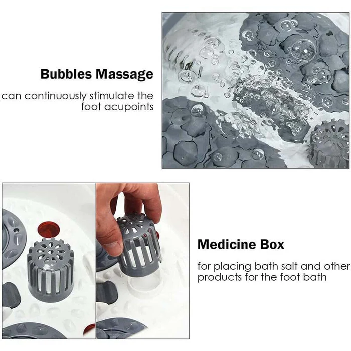 Eletriclife Portable Electric Foot Spa Bath Massager with Heat