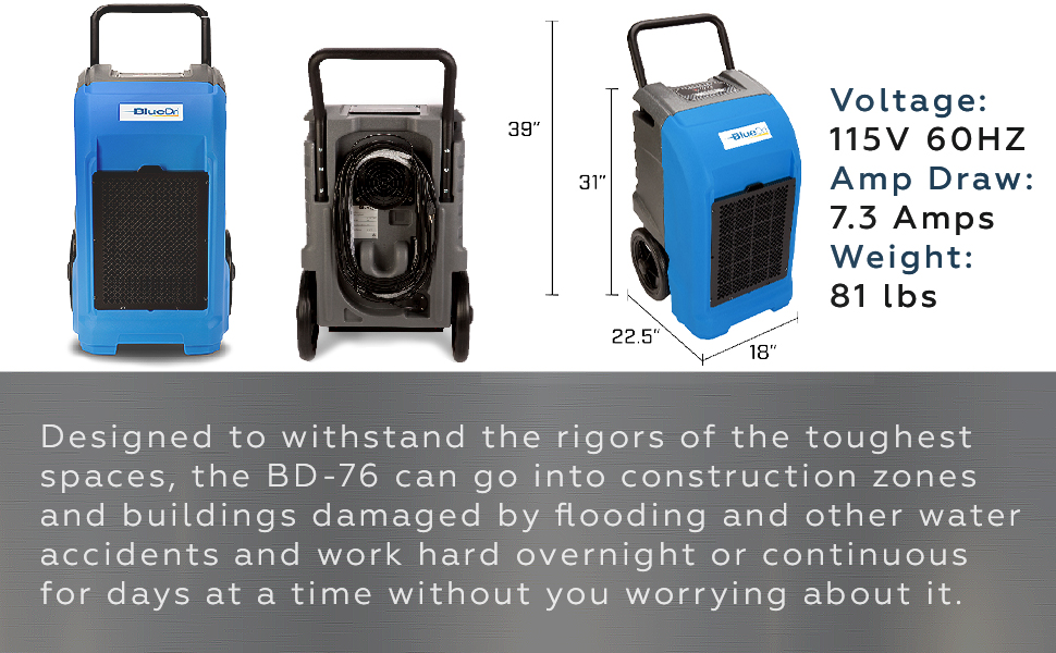 commercial dehumidifier air scrubber bluedri mover negative machine industrial crawl space floor fan