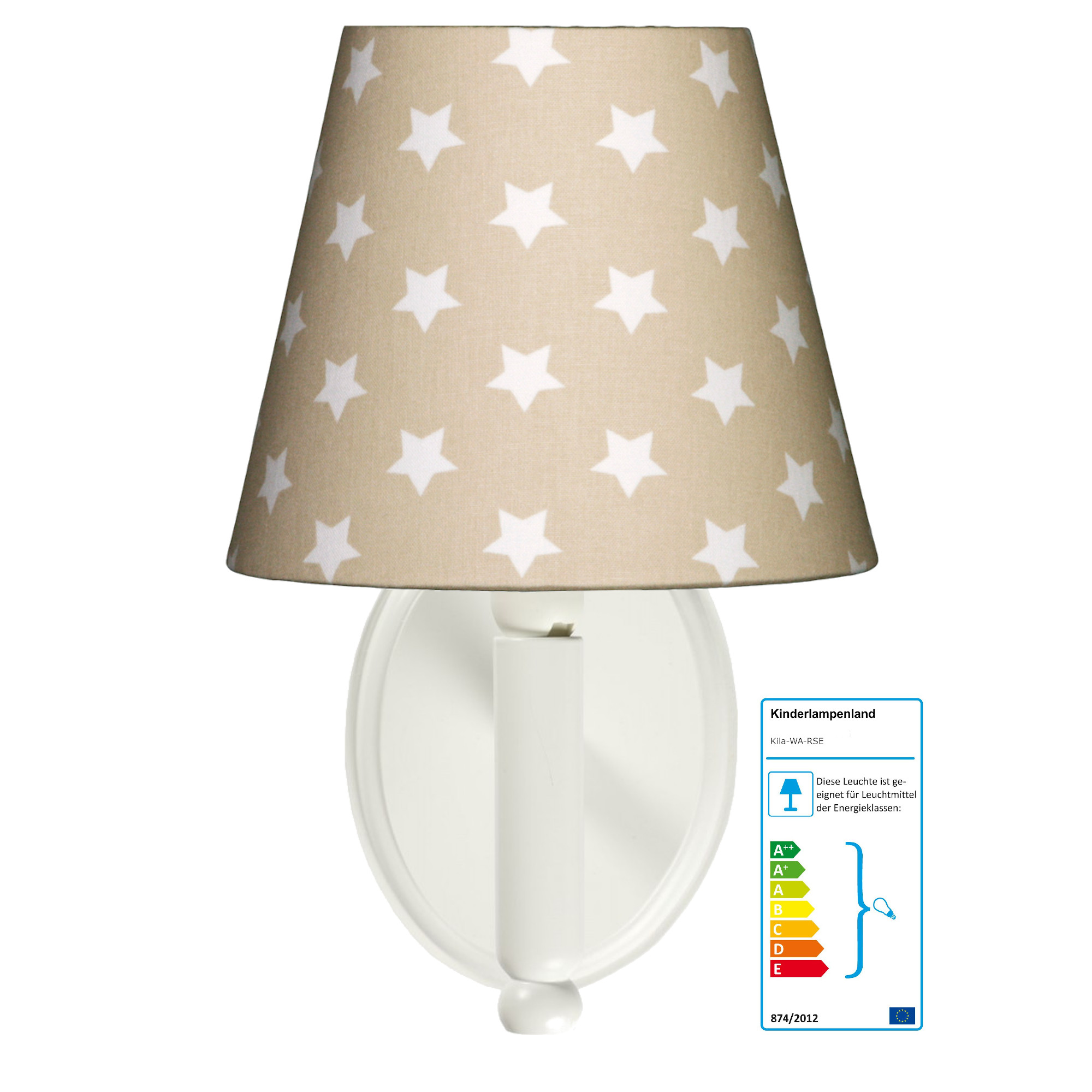 Wandlampe Sterne beige/weiß