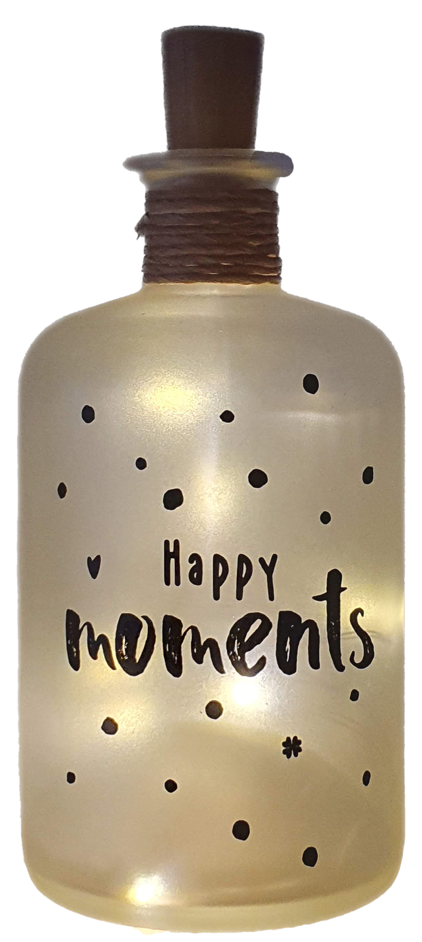 LED-Leuchtflasche Happy moments Geschenk