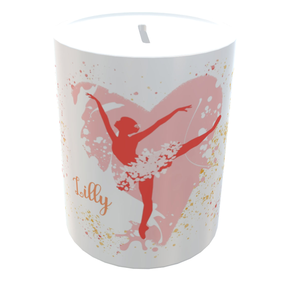 personalisierte Spardose Ballerina für Geldgeschenk Wunscherfüller