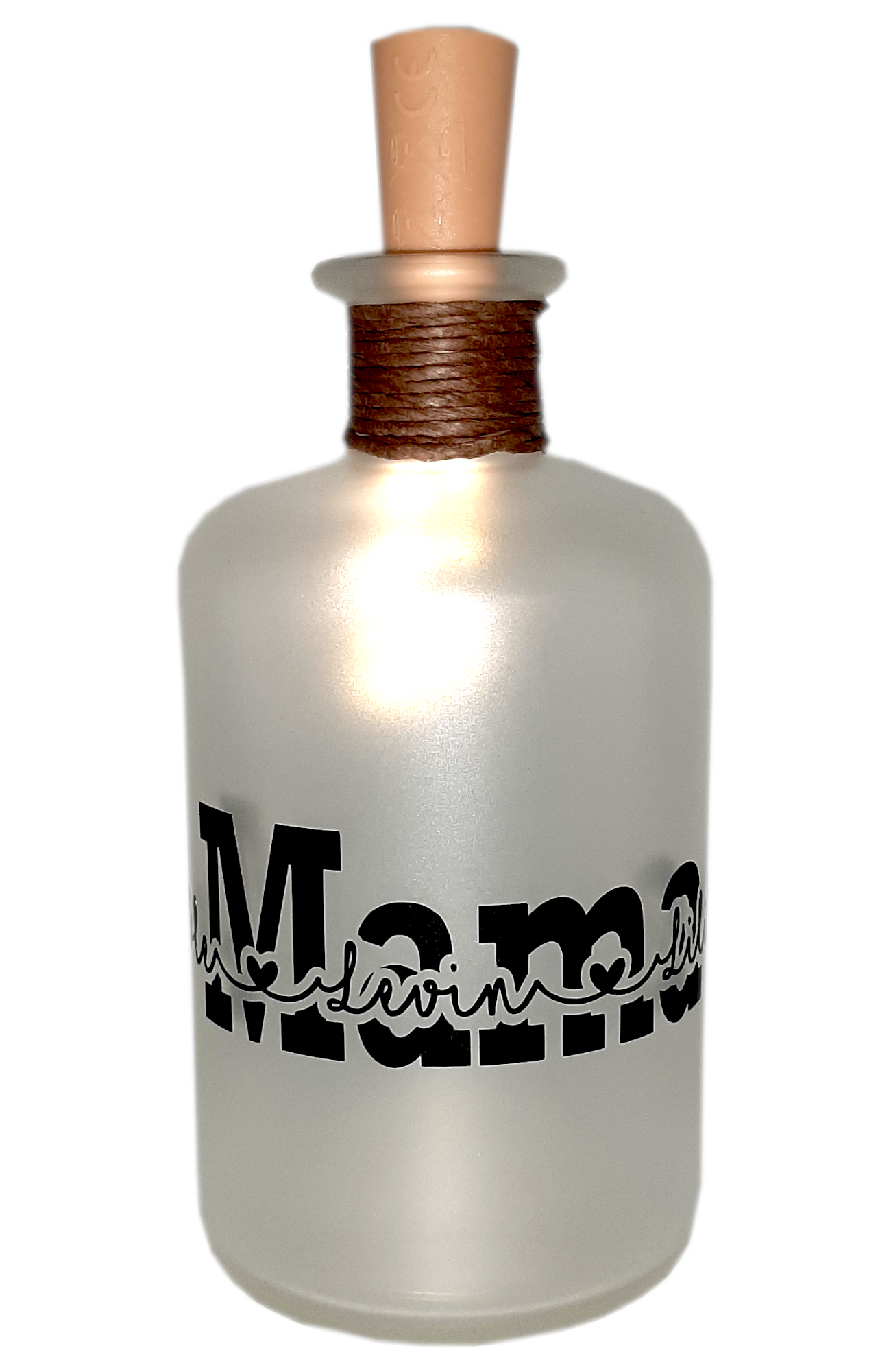 personalisierte LED-Leuchtflasche Muttertag Geschenk Mama Oma Geschenkflasche