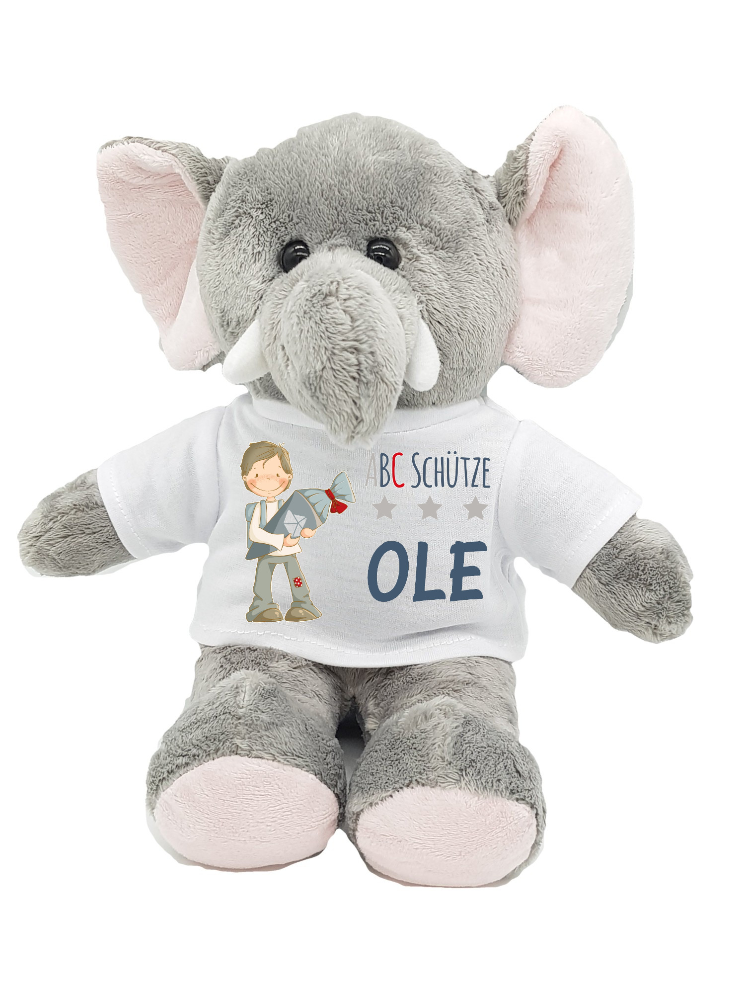 Elefant Kuscheltier für die Zuckertüte Schultüte mit Wunschname