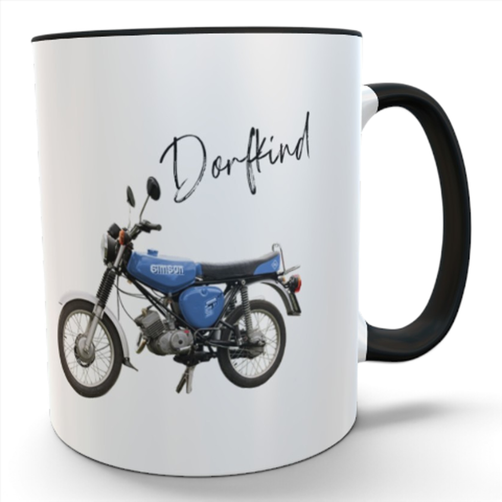 Dorfkind Tasse mit blauen Moped Simson – 330 ml