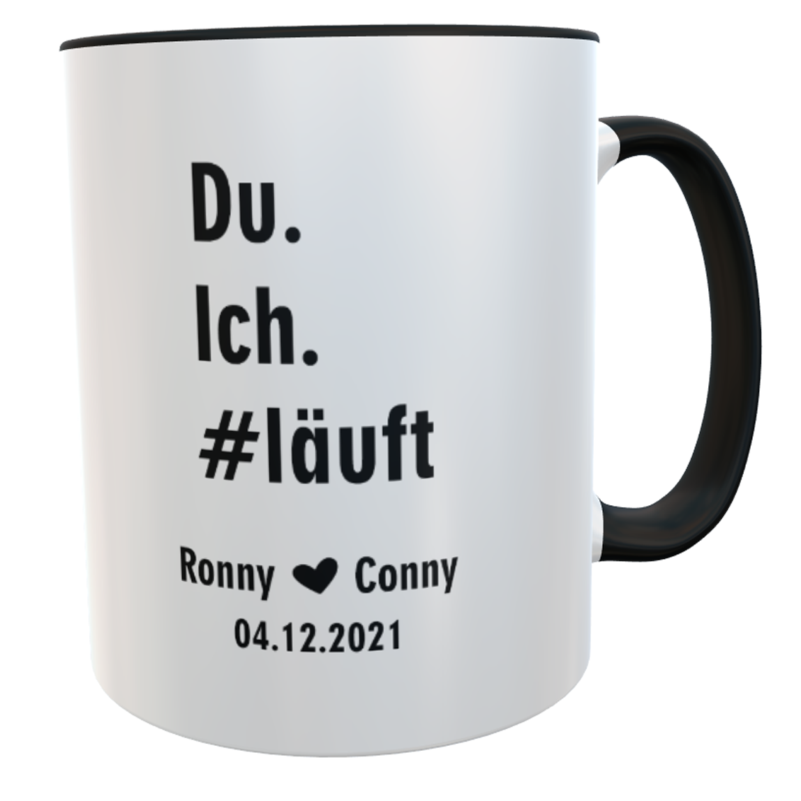 Valentinstasse Du & Ich #läuft Personalisiert mit Namen & Datum