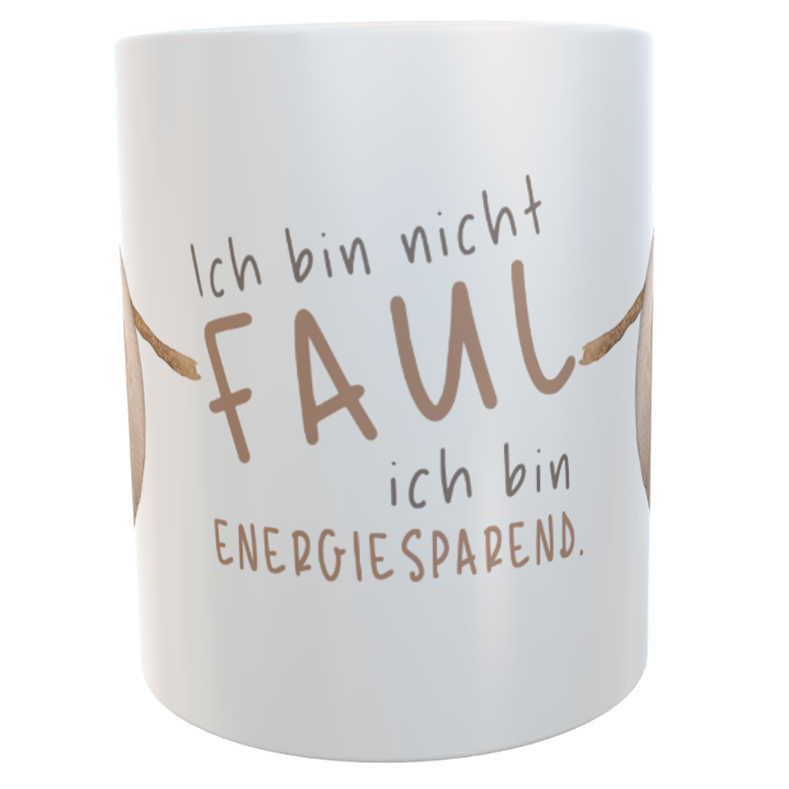 lustige Keramik Kaffeetasse mit Faultier Motiv