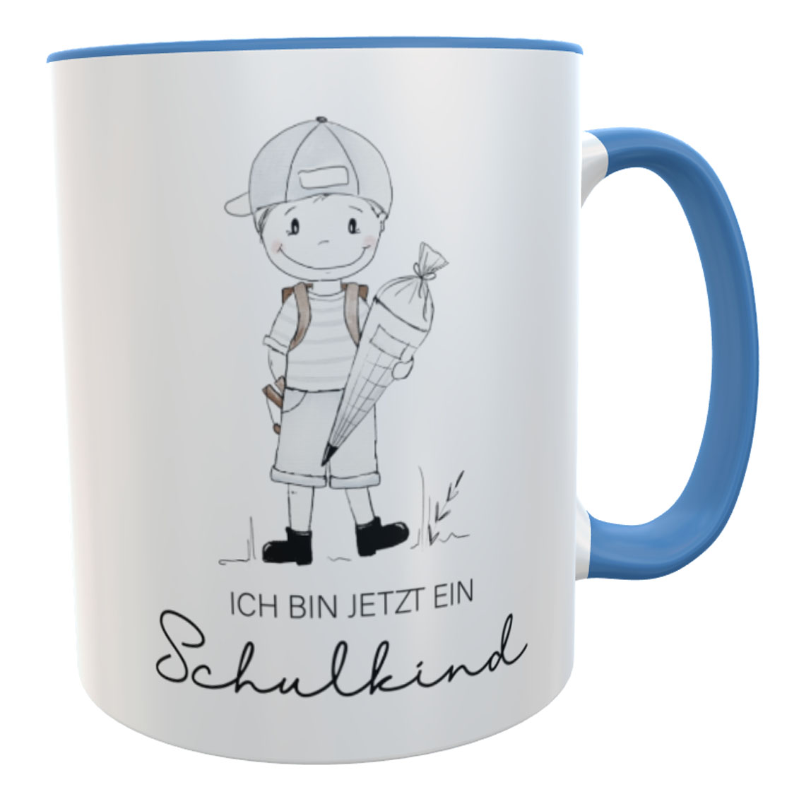 Tasse Schulkind Junge mit Namen Schulkind 2026 Kindertasse